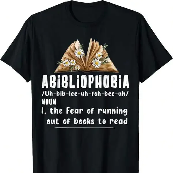 Abibliophobia Definition Bookworm Reader Reading Librarian T-Shirt