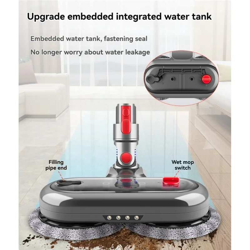 

SEWS-Электрическая насадка для швабры для пылесоса Dyson V7 V8 V10 V11 V15 с 4 накладками для швабры, насадка для швабры для сухой и влажной уборки пола