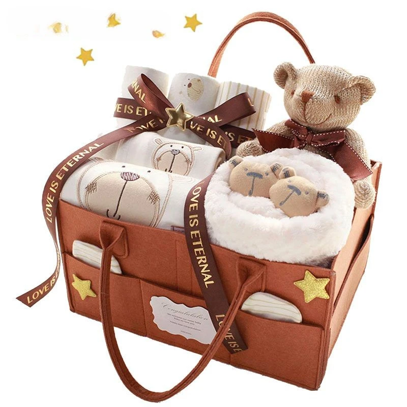 Cotton newborn baby gift package autumn and winter clothes set one month old baby supplies baby boy and girl meeting gift bag