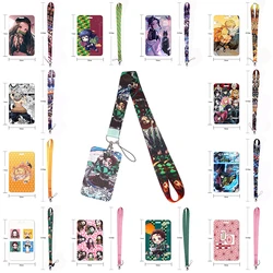Anime Demon Slayer Credential Holder Lanyards for Key Neck Strap For Card Badge Gym Key Chain Lanyard Key Hang Rope Keychain