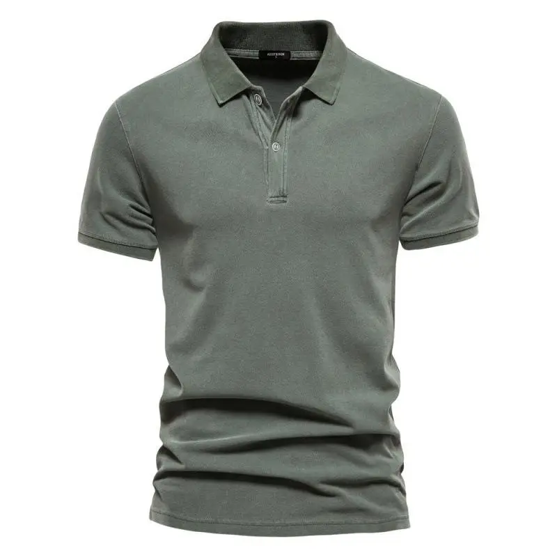 

Summer New Style Pure Cotton Shirt Men's Casual Short Sleeve Turn-down Collar T-shirt Fashionable Color Top