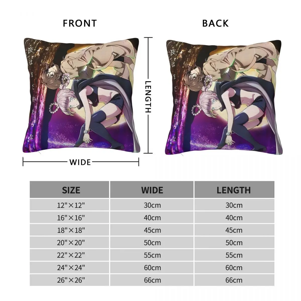 Pillow Cover Call Of The Night Mange Pattern Cushion Cover Kawaii Pillow Case For Sofa Home Decorative Pillowcases