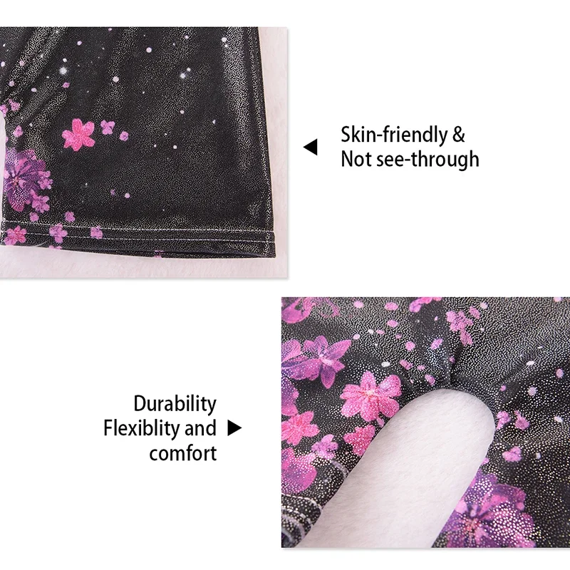 Leotardos de gimnasia para niñas, Biketards brillantes sin mangas de dos piezas, ropa deportiva con diadema para danza y gimnasia