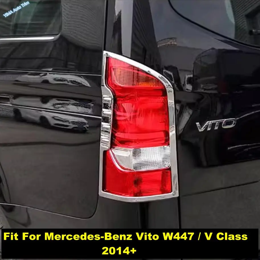 

ABS Car Rear Tail Lights Lamps Frame Decoration Cover Trim For Mercedes-Benz Vito W447 / V Class 2014 - 2024 Chrome Accessories