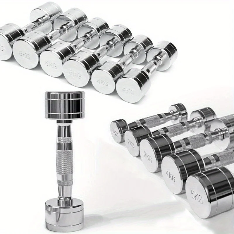 Men Dumbbells Solid Metal Strength Training Electroplated Dumbbells Fitness Equipment Woman Dumbbell Gym Exercise Fitness