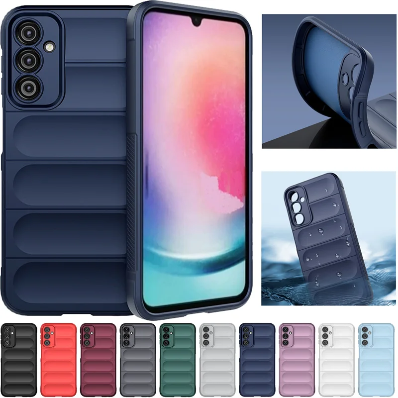 A54 5G SM-A546B Case Colorful Candy Solid Color Funda For Samsung Galaxy A 54 A34 A24 Cover Silicone Phantom Shield Anti-drop