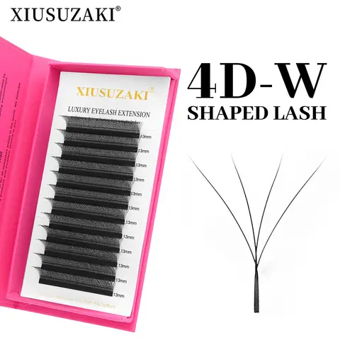 XIUSUZAKI Brown Black 4D W Shaped Lashes Flowering Premade Fans Eyelashes Extensions Natural Individual Lashes Extensions Shop
