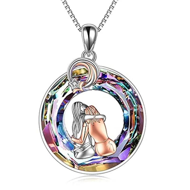 6 Style Pendant Necklace For Birthday Gifts From Sister Silver Crystal Abalone Shell  Necklaces Jewelry for Women