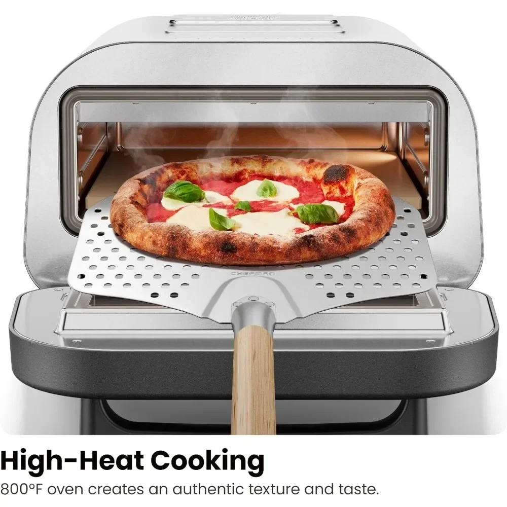 

Heats Up To 800°F - Countertop Electric Pizza Maker With 5 Touchscree#lL # Indoor Pizza Oven - Makes 12 Inch Pizzas In Minutes,