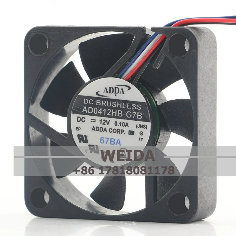 Chassis fan AD0412HB-G7B/G70 ADDA Fan 4010 DC12V 0.10A 4cm four-wire PWM computer cooling fan 40*40*10MM