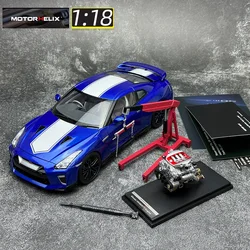 MOTORHELIX 1:18 para Nissan GT-R(R35), modelo de coche edición 50 aniversario, adorno estático, enviar a un amigo, regalo de vacaciones