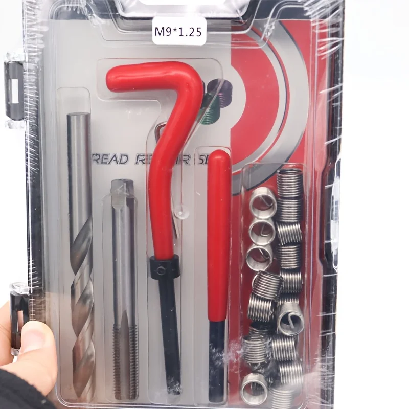 

Thread Repair Recoil Insert Installation Kit Tool Drill Tap Helicoil Car Pro Coil Drill Set M9 M10 M11 M12 M14
