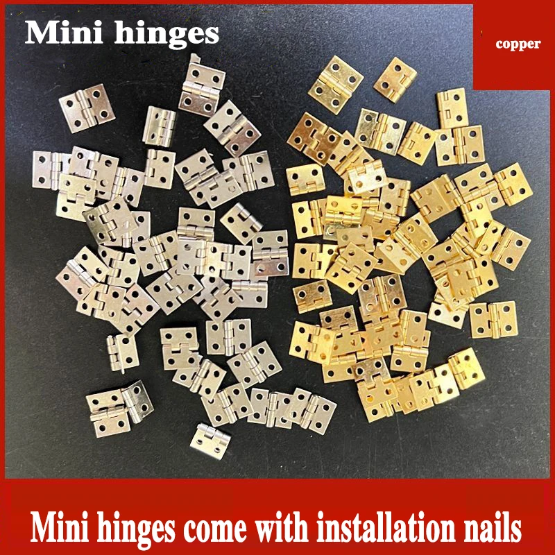 Mini Pure Copper Ultra Small Hinge Handicraft Gift Box Wooden Box 360 Degree Mini Split Hinge DIY Self-made Small Accessories