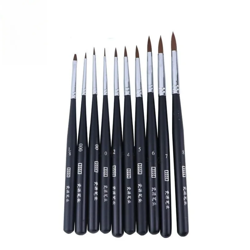 10Pcs Set Lab Porcelain Source Glaze Pen Porcelain Pen OP Pen Denture Processing Tool,Porcelain Pens Mink Technical Meticulous s