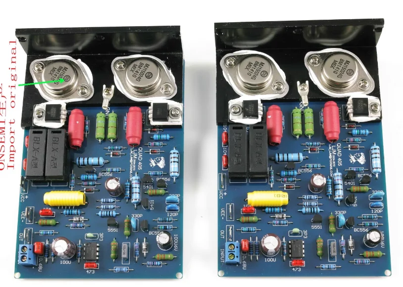 オーディオパワーアンプボード-405-100w-x2-ステレオ-diy-キット（組み立てオプション付き）