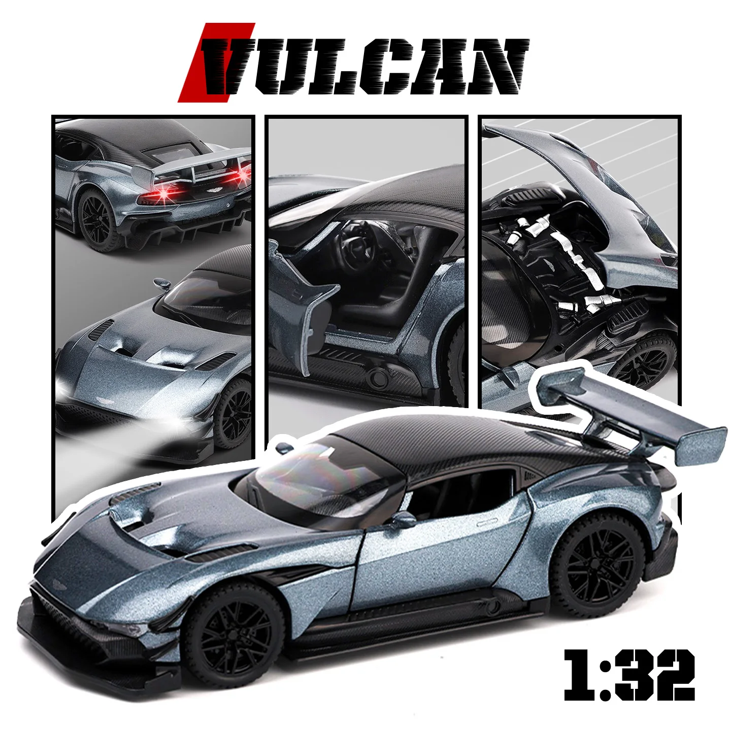 1:32 Martin Vulcan alloy model, cool desktop decoration, exquisite ornament, Halloween/Christmas/birthday gift