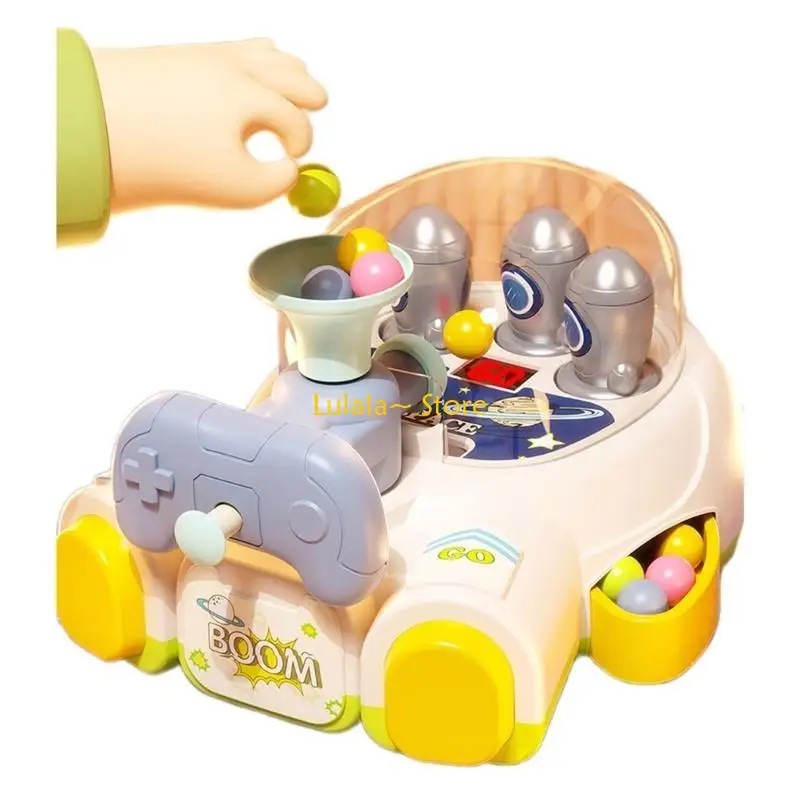 Y4QA Portable Spaceship Pinballs Machine Game Ignites Imagination and Learning in Kids Nurture Hand Eye Coordination