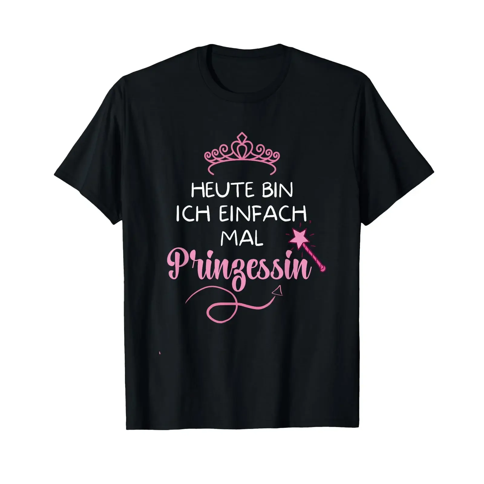 T Shirt with German Text Heute Bin Ich Prinzessin Sein Sayings Princesses vintage Washed Top For Everyday Wear homme Stylish