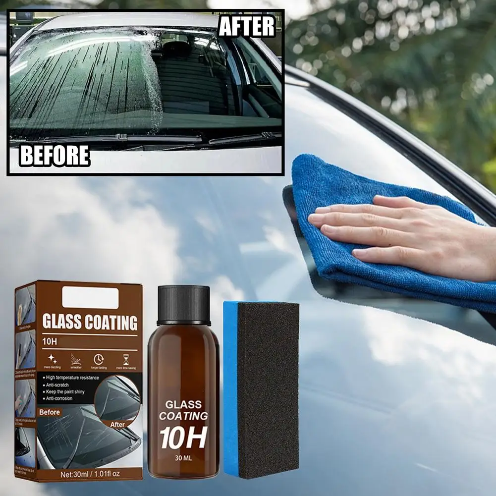 

Ceramic Glass Cleaner, Water Repellent Protective Coating For Screens Car, Truck, SUV And Home Use Automotive Glass Nanocoa R5B9
