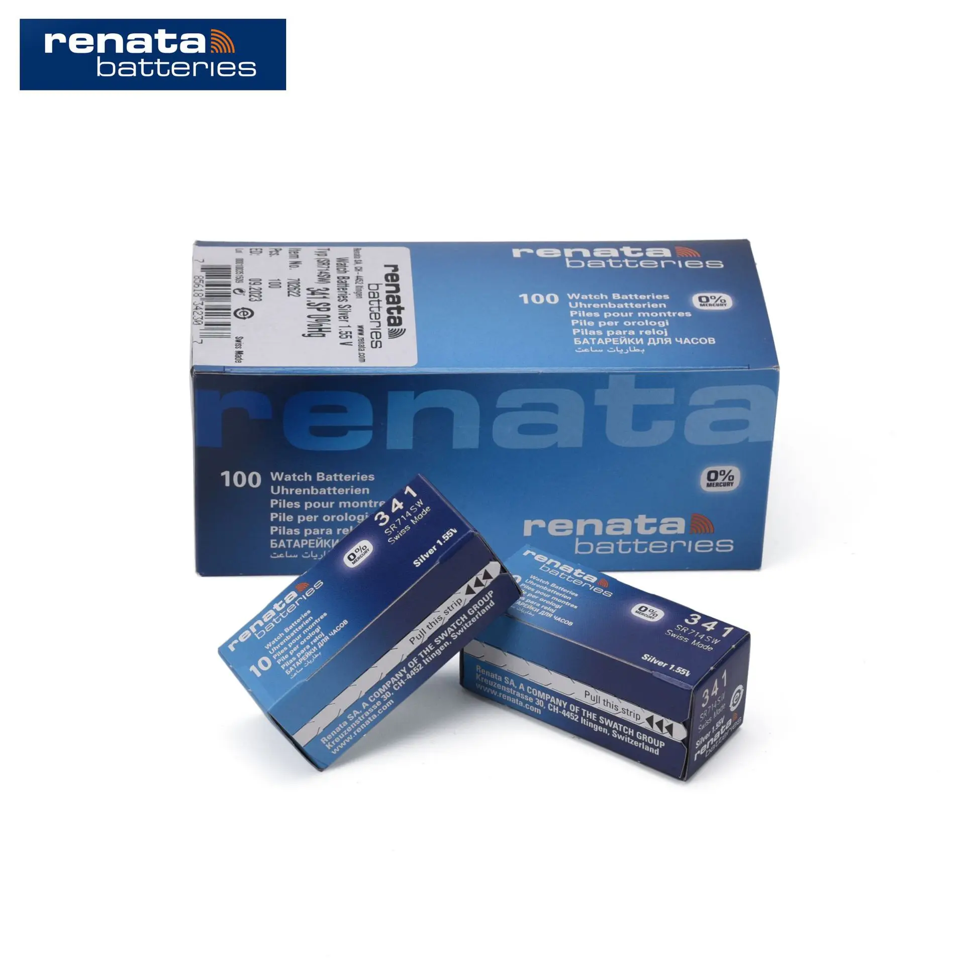 بطارية ساعة أكسيد الفضة Renata ، SR714SW ، شتوية ، علامة تجارية أصلية ، Renata714