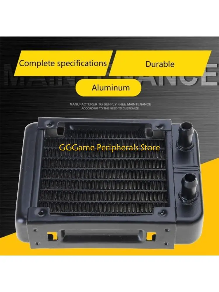 

U55B DIY Liquid Cooling System High-Density Fins 8-Row Tubes Aluminum Radiator for Computer Water Cooling System 90mm/3.54in