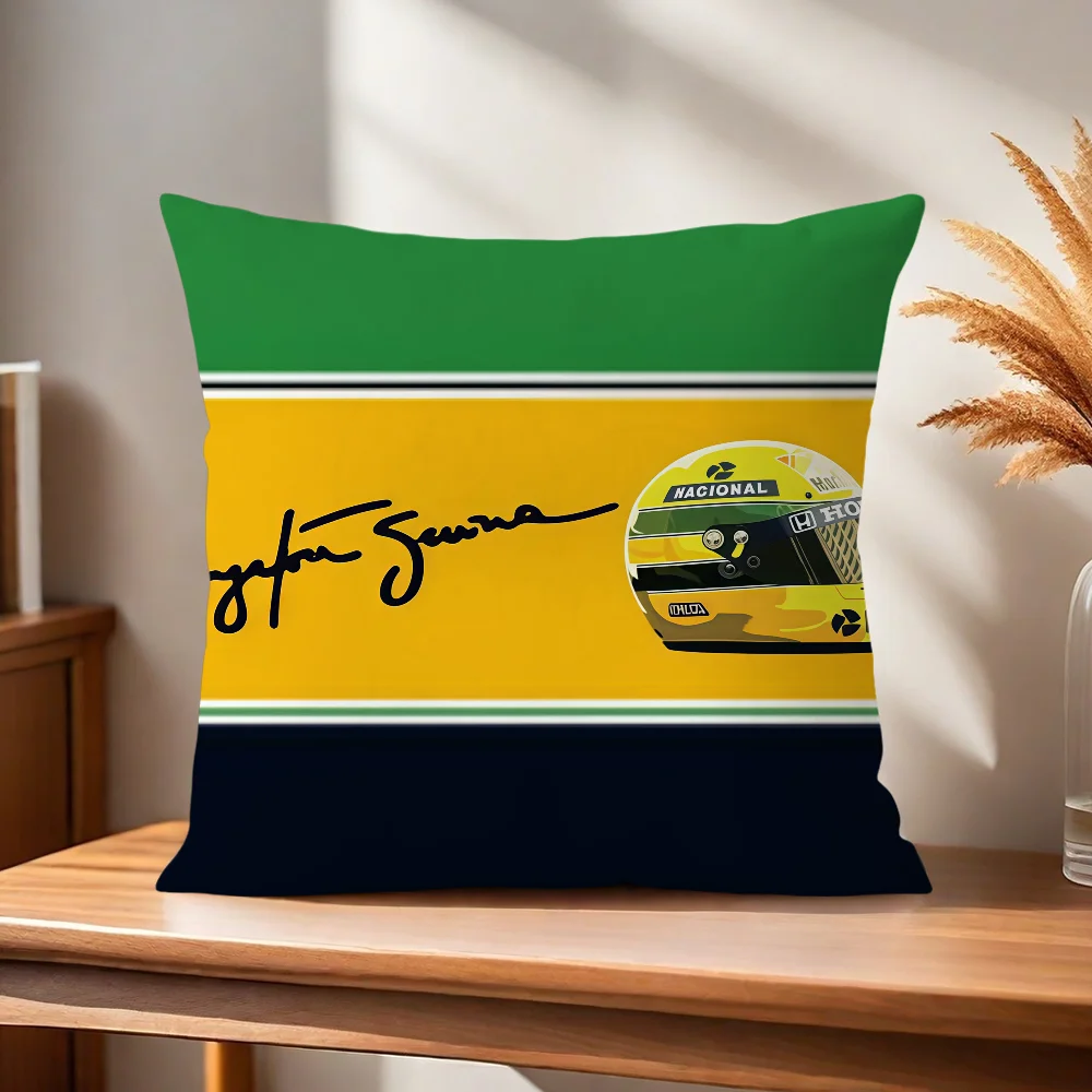 A-Ayrton S-Senna Kissenbezug Kissenhülle für Zuhause, Sofa, Wohnzimmer, Büro, Café, Auto. – Detail 4