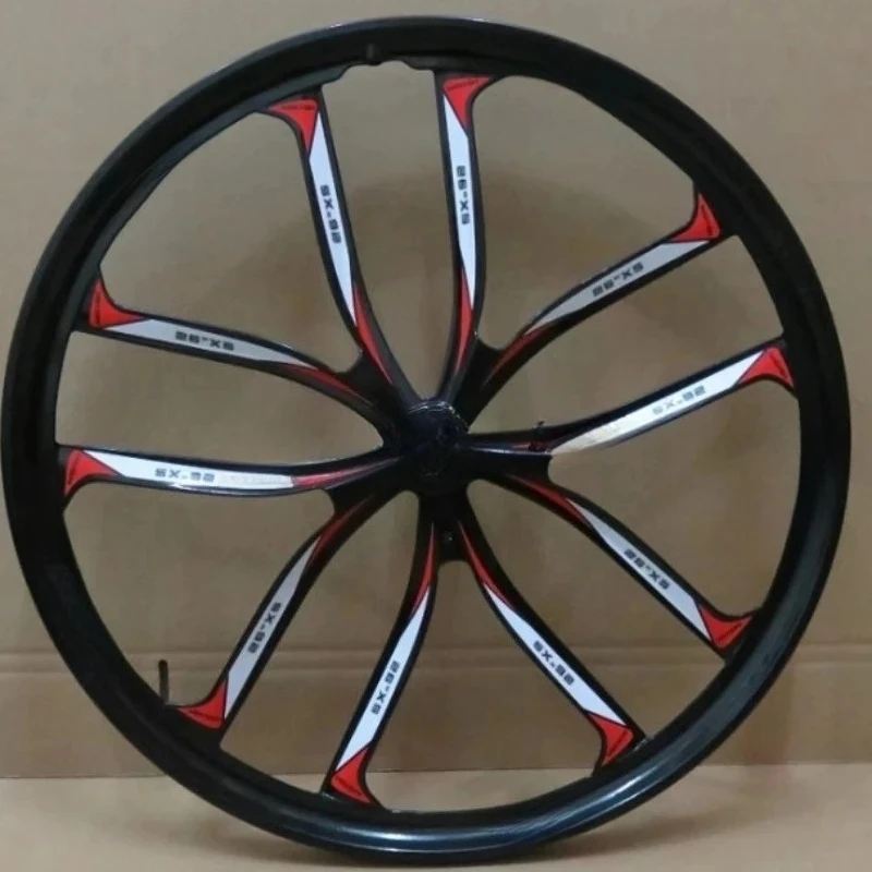 عجلات متكاملة للدراجة ثلاثية مقاس 24 أو 26 بوصة، وعجلات جبلية من سبائك المغنيسيوم، وعجلات متكاملة من سبائك المغنيسيوم خفيفة للغاية