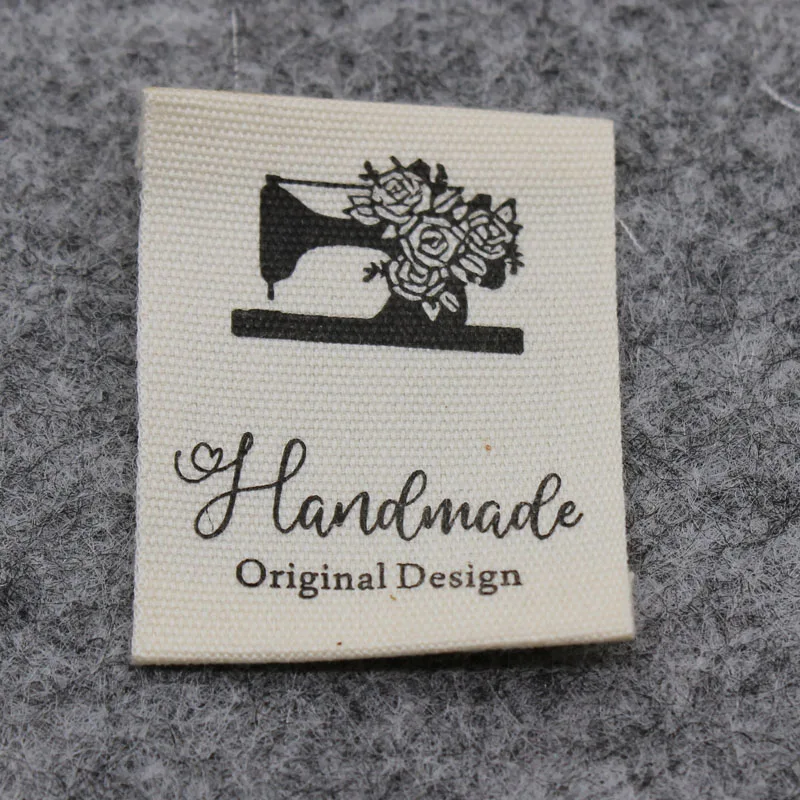 100pcs handmade label/cloth cotton printed  label /garment cotton printed  label