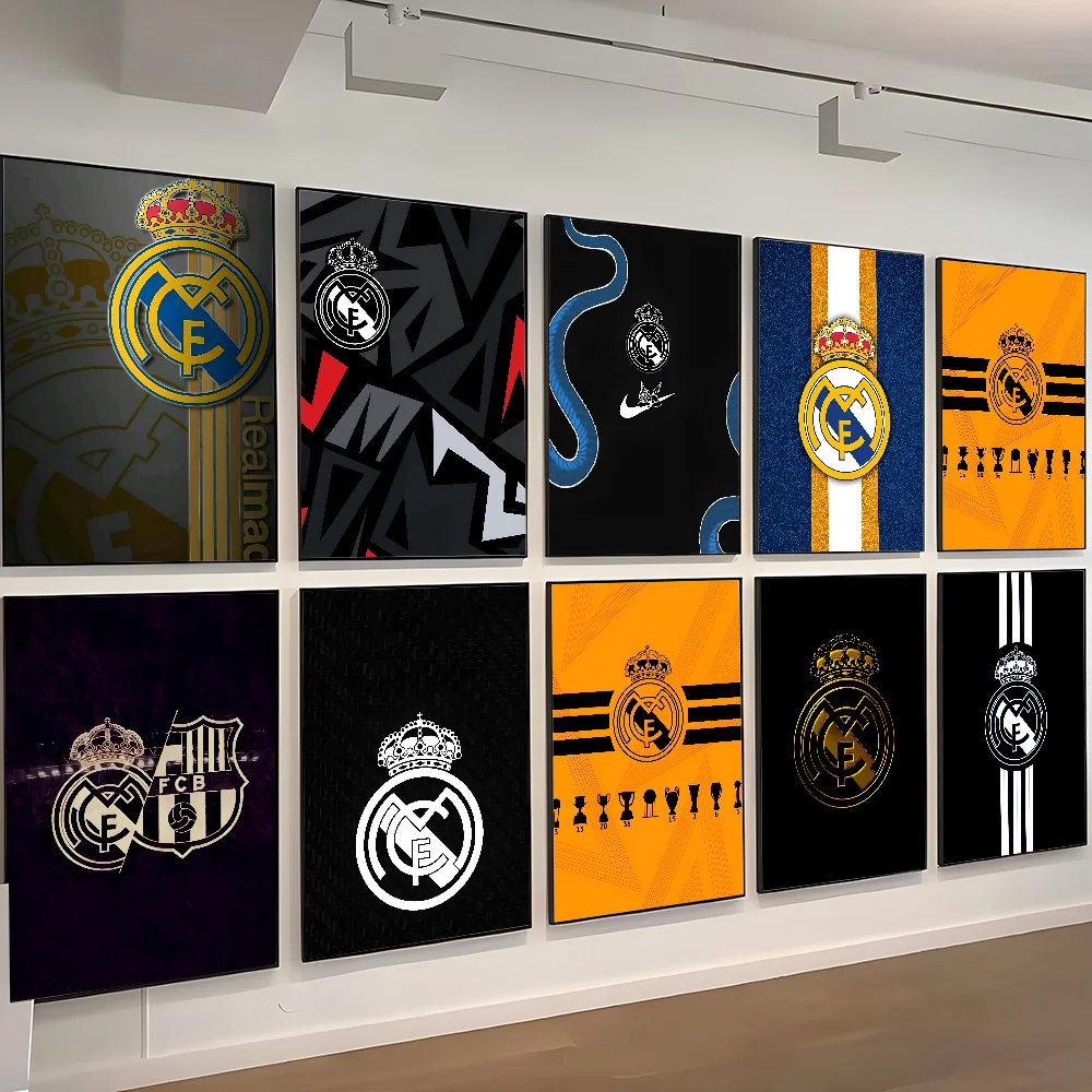 1 قطعة R-Real Madrid C-CF المشارك ذاتية اللصق الفن ورق مقاوم للماء ملصق مقهى بار غرفة جدار ديكور
