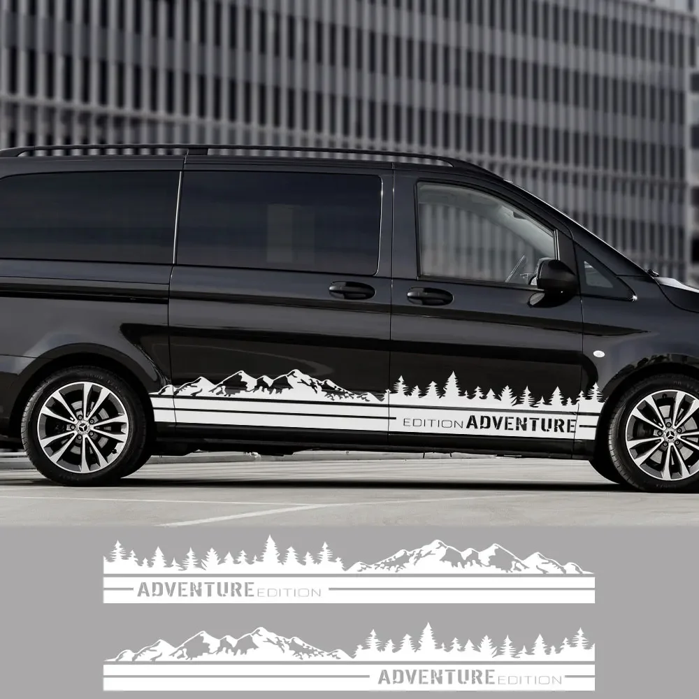 

Car Mountain Styling Stickers For Mercedes Benz Vito V Class Viano W638 W639 W447 Marco Polo EQV Van Decals Tuning Accessories