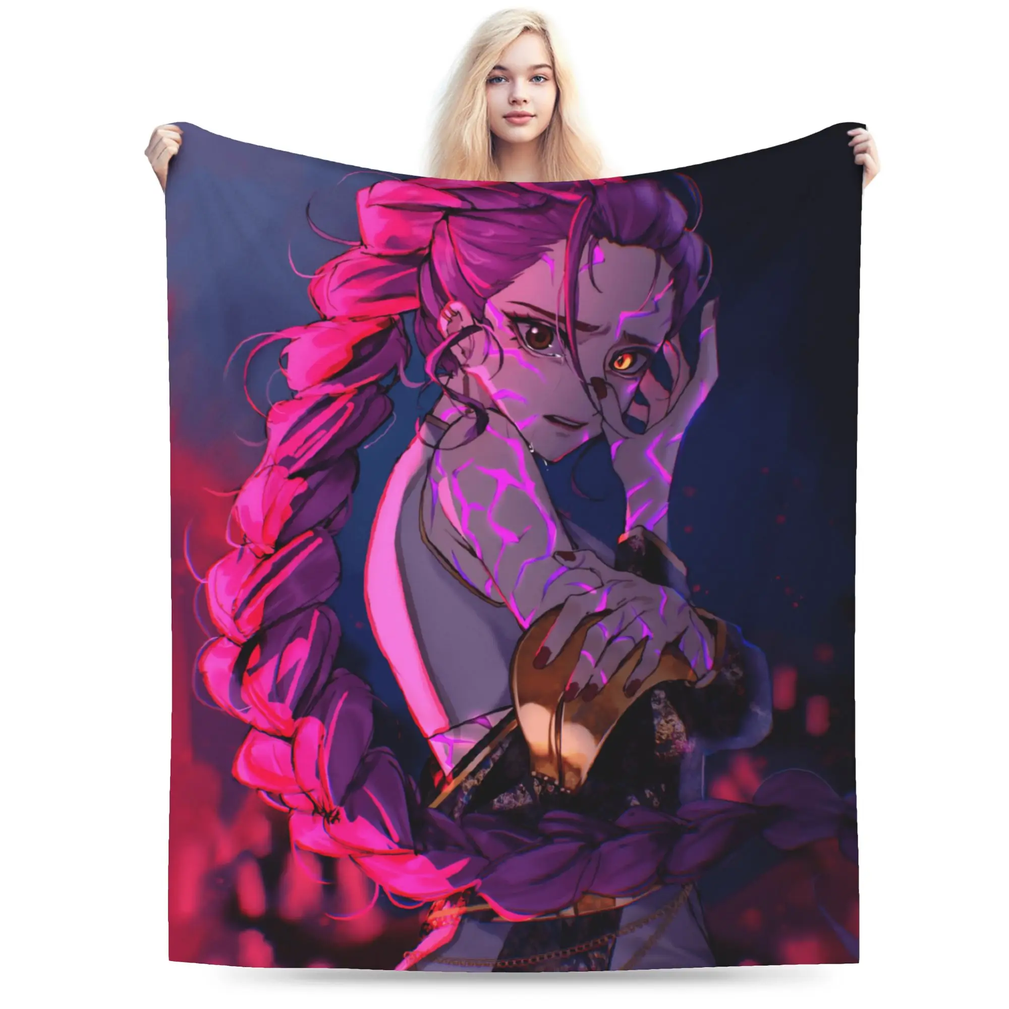 

KPop Demon Hunter Blankets Warm Soft Comfortable Plush Throw Blanket For Girls Boys Living Room Flannel Bedspread Bed Cover