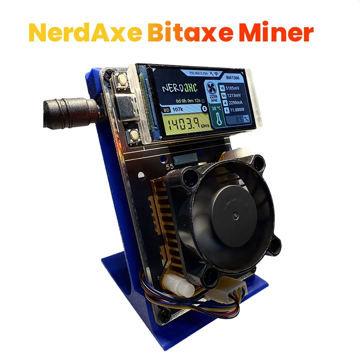 N22R_NerdAxe NerdMiner Bitaxe 500Gh/S Verticale Mijnwerker ASIC Chip US PLUG