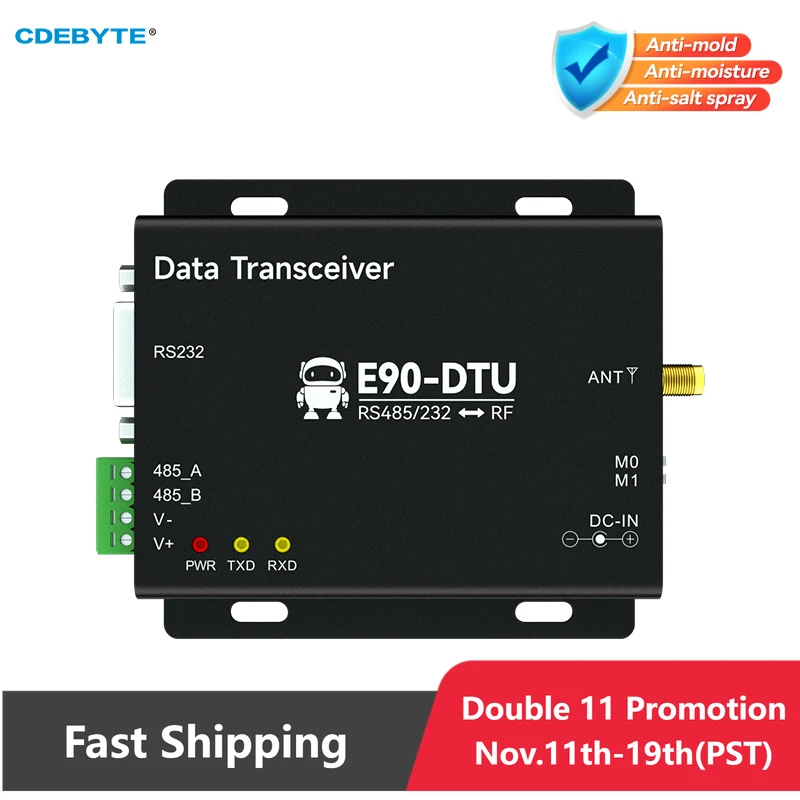 E90-DTU(400SL30) CDEBYTE Military-grade LoRa 433MHz wireless data transceiver 30dBm RS232 RS485 LBT RSSI 10km LoRa module