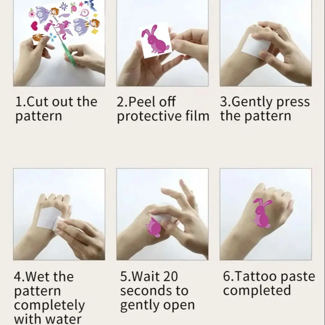 10 قطعة المجمدة/الأميرة صوفيا/مارفل شخصية لصاقات وشم مقاوم للماء هدايا الحفلات حفلة مضحك ملصقات الوجه المرح