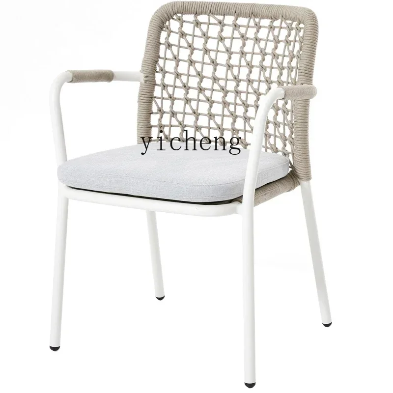 b  Outdoor Balcony Courtyard Garden Terrace Outdoor Table and Chair Waterproof Sun Protection Anti-Corrosion Rattan Furniture