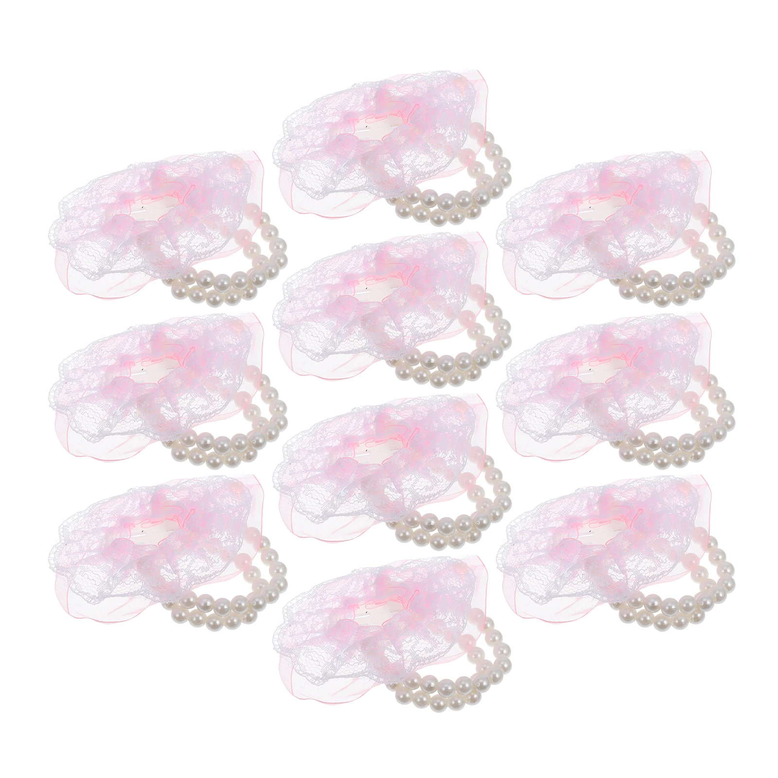 

10pcs Wrist Flower Material Artificial Bridesmaid Pink Wedding Accessories Bands Kit Bracelets Corsage Wristlet Base Beads