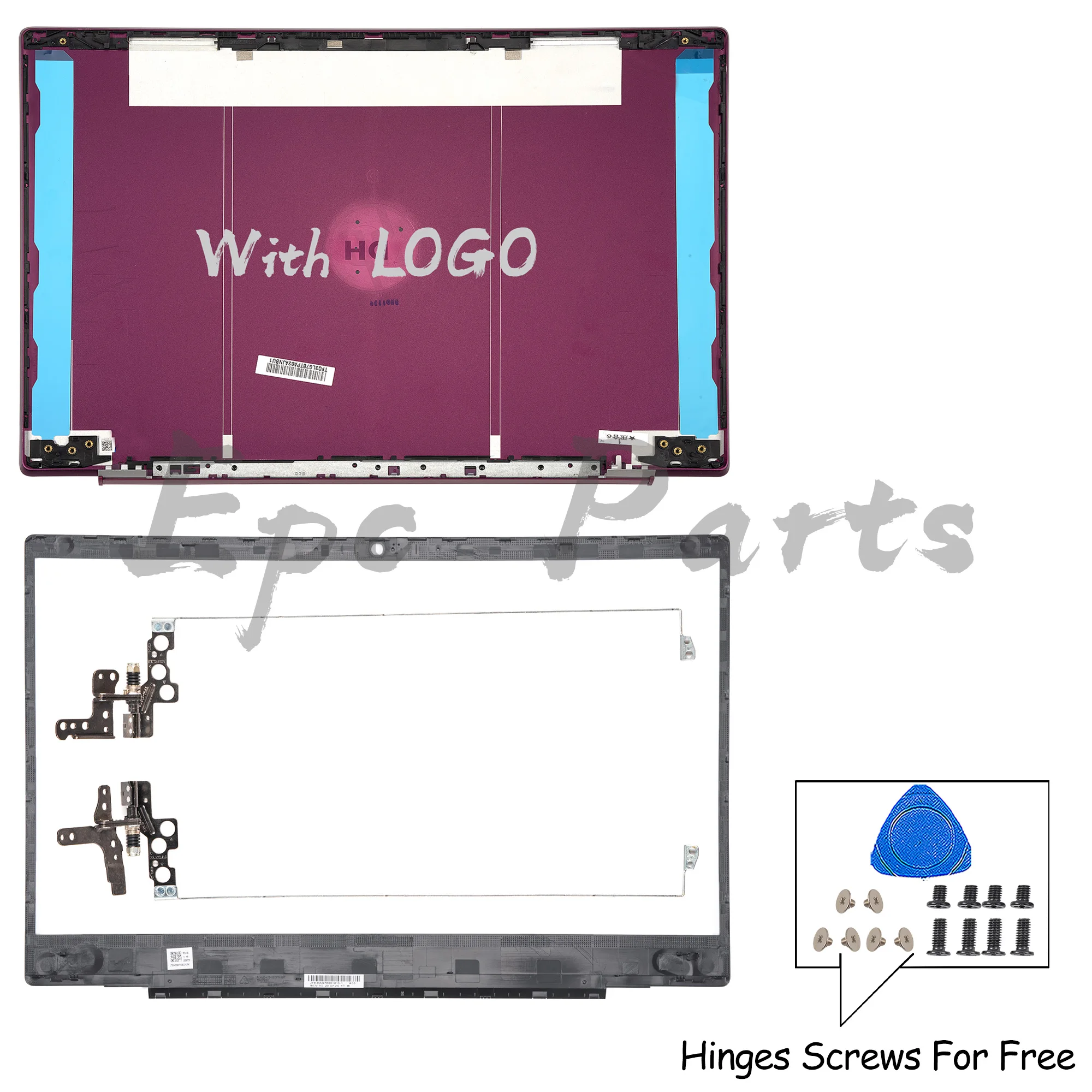 Epc Parts For Pavilion 15-CW 15-CS 15T-CS 15-CS0069NR TPN-Q208/Q210 Metal purple Back Cover Bezel Hinges Hingecover Repair