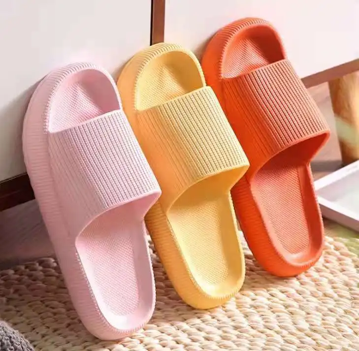 Women Thick Platform Cloud Slippers Summer Beach Eva Soft Sole Slide Sandals Leisure Men Ladies Indoor Bathroom Anti-slip Shoes