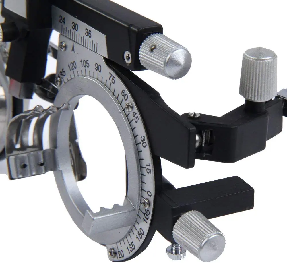 Optischer Probierbrillenrahmen, vollständig verstellbar, universeller Typ AF4880, Metall-Probierbrillenrahmen mit Linsenflippern – Detail 3