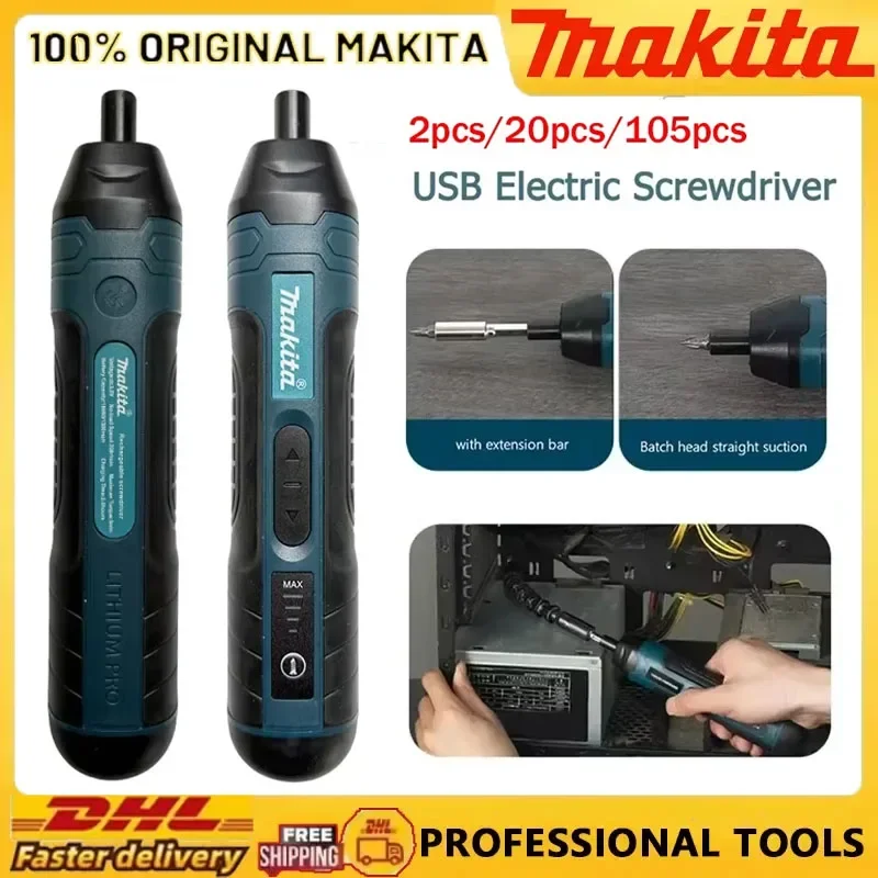 

Makita Multi-function Torque Repair 2pcs/20pcs/105pcs Mini Cordless Electric Screwdriver 1300mah Rechargeable Adjustment Drill