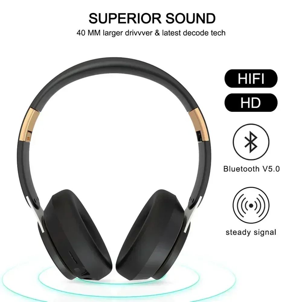 Słuchawki bezprzewodowe 07S składane regulowane słuchawki stereo do gier Bluetooth + odtwarzanie TF + 3,5 mm AUX 3 tryby zestawy słuchawkowe HIFI z