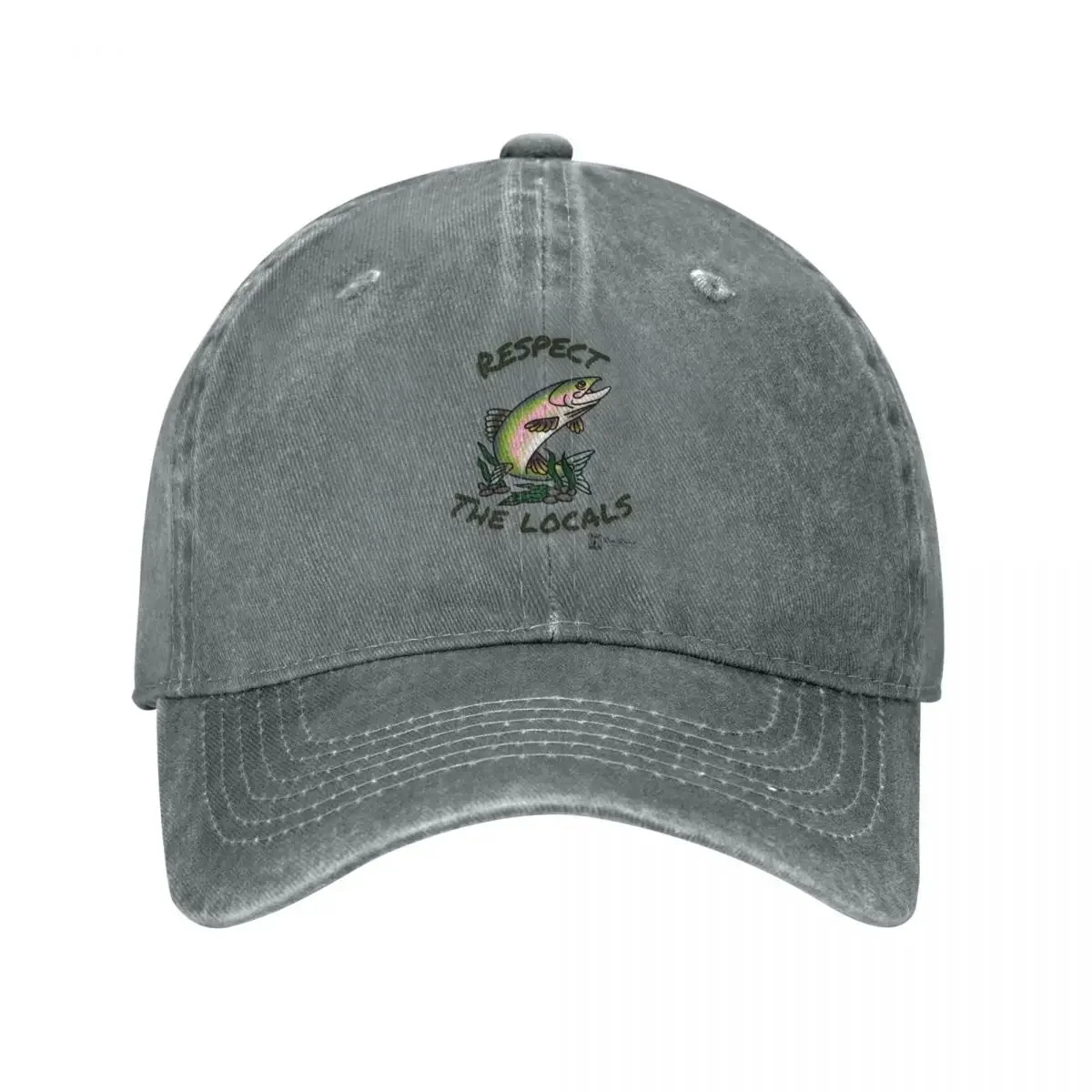 Respect the Locals - River Raisin Watershed Council, Trout Green Baseball Cap Beach Outing Luxury Brand Men Hats Women's