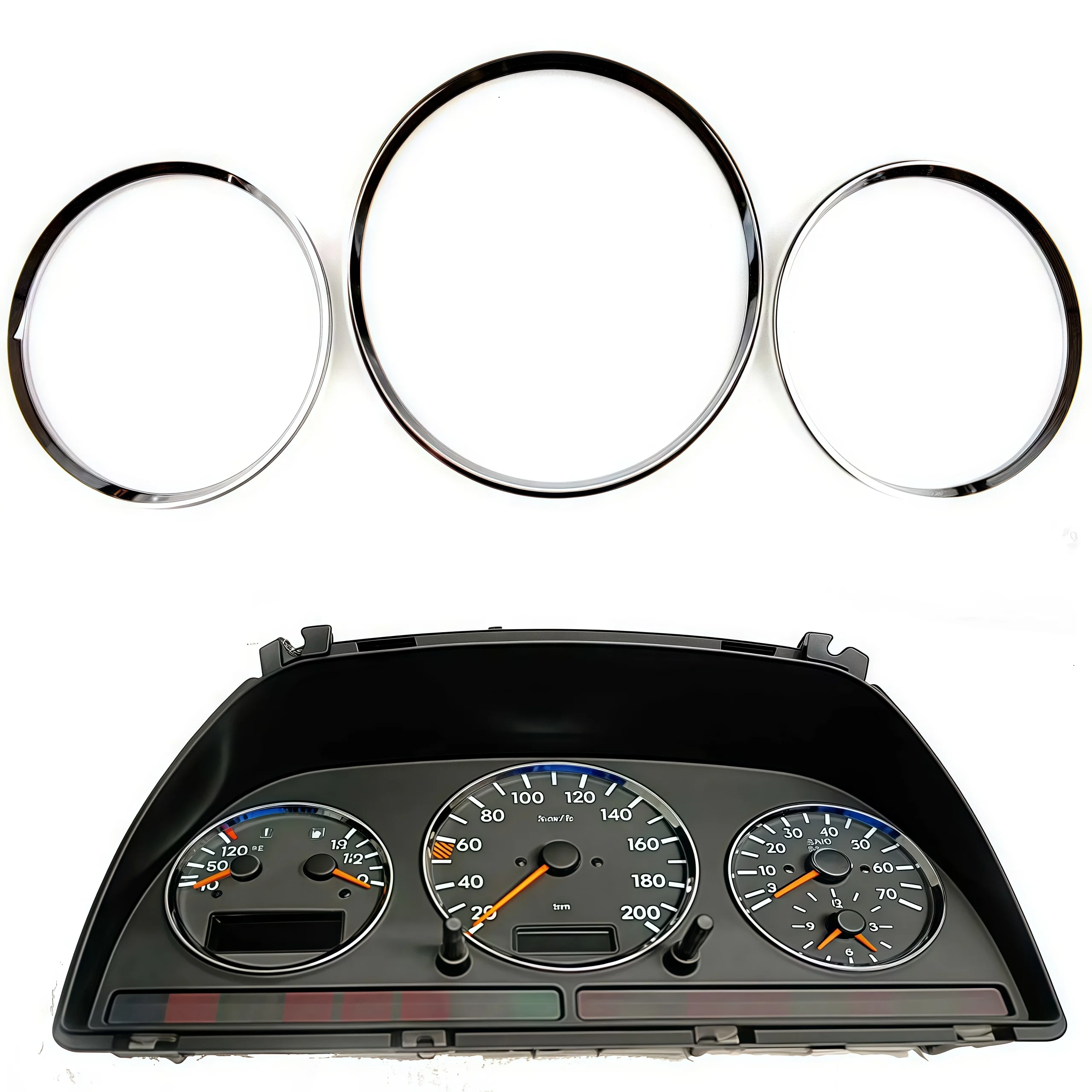 Car Accessories Chrome Speedometer Gauge Dial Ring Instrument Panel Ring fit For Mercedes Benz W163 ML Class