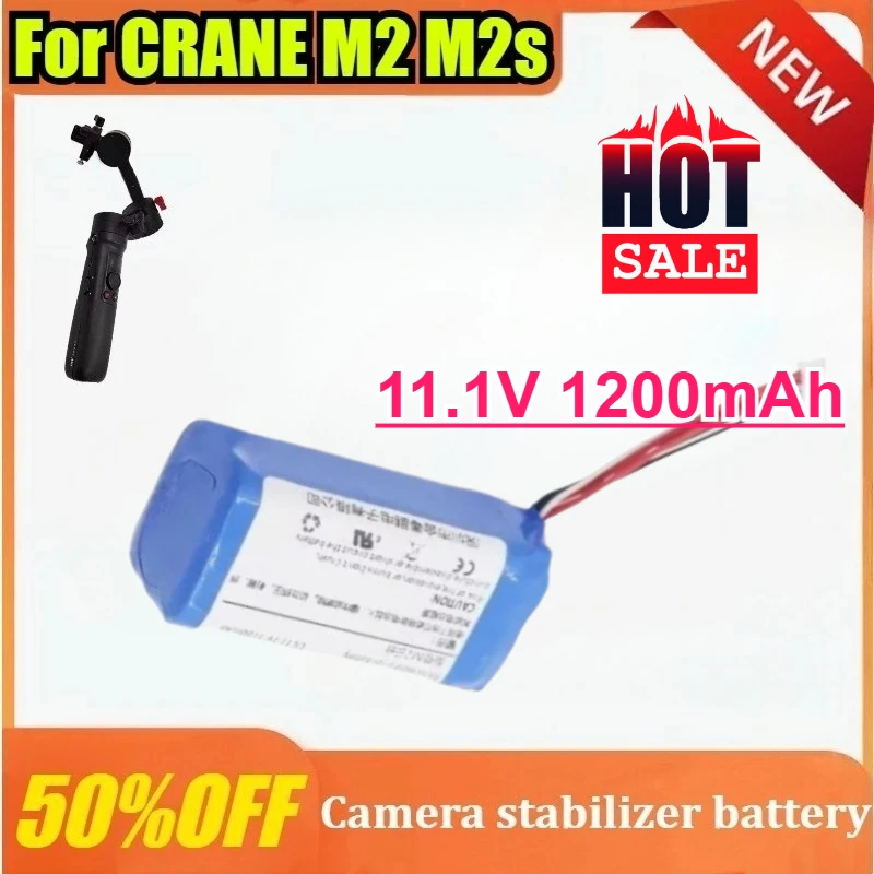 

New for Zhiyun Yunhe CRANE M2 M2s 722656 702655 11.1V 1200mAh Handheld Pan Tilt Camera Battery Camera Stabilizer Battery
