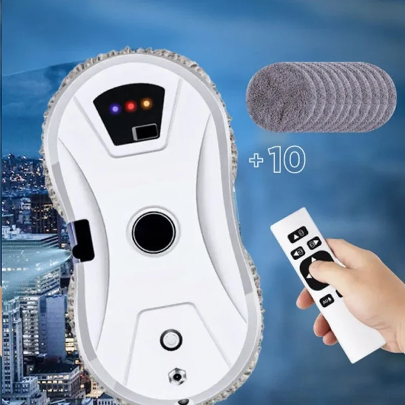 روبوت تنظيف زجاج النوافذ التجاري لجميع الأحوال الجوية، مكنسة كهربائية محمولة أوتوماتيكية #4