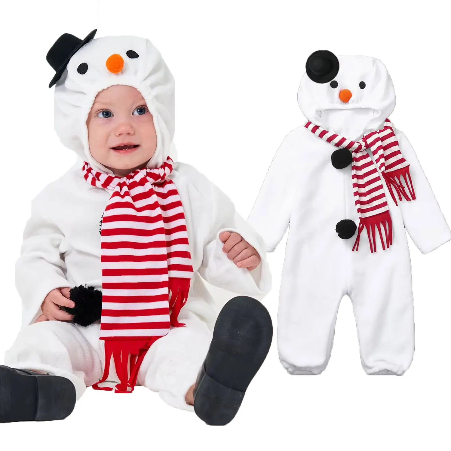 Umorden Unisex Baby Snowman Costume Romper Bodysuit Christmas Party Outfit Long Short 6M 12M 18M