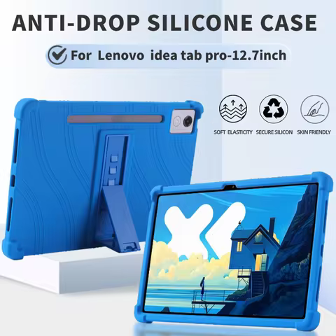 for Lenovo idea tab pro 12.7 Tablet Shockproof Cover Xiaoxin Pad Pro 12.7 TB373FU TB375FC Soft Silicon Stand Protective Shell