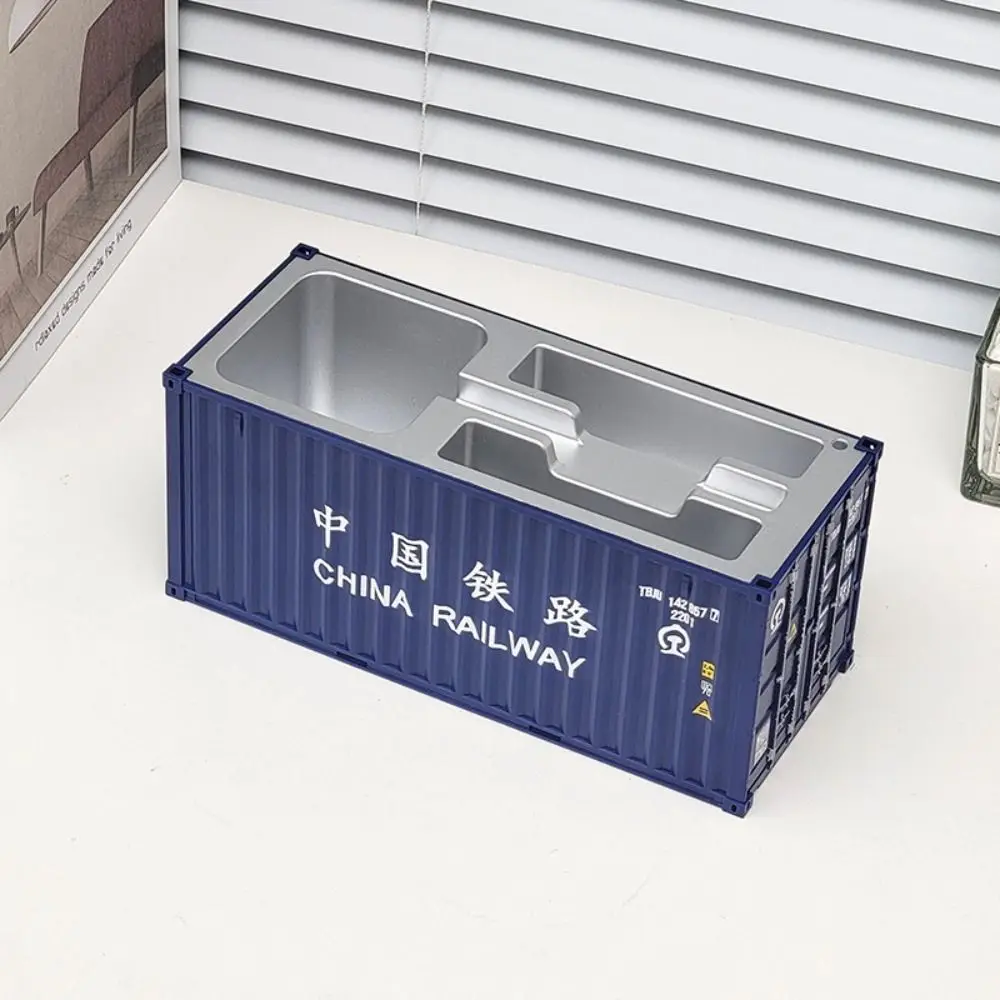 Ornaments 1:30 Shipping Container Creative Pen Holder Desktop Stationery Storage Box Decorative Business Card Organizer