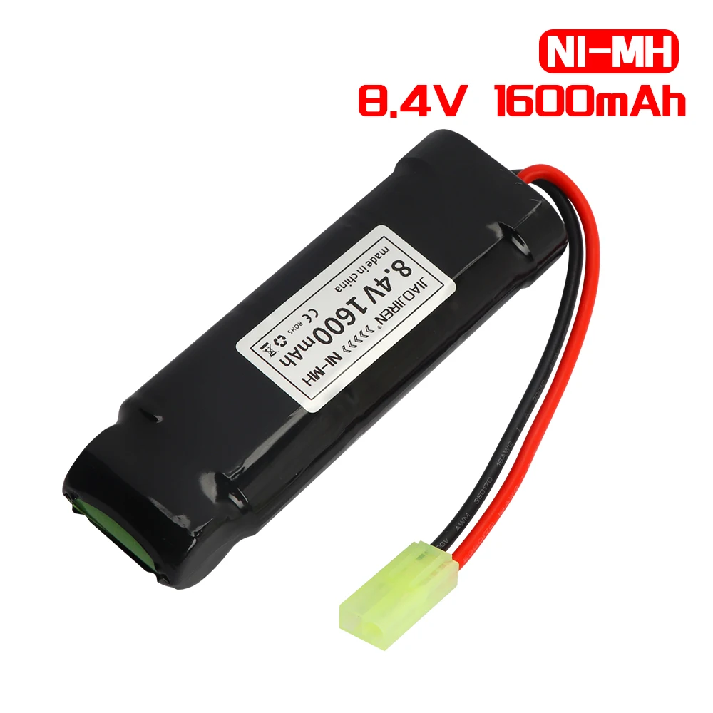 Ni-MH 1600mAh 8.4V Airsoft Battery Flat Pack Batteries  with Mini Tamiya Connector for Air Gun MP5 M60 Scar M249 M240B G36 view 3