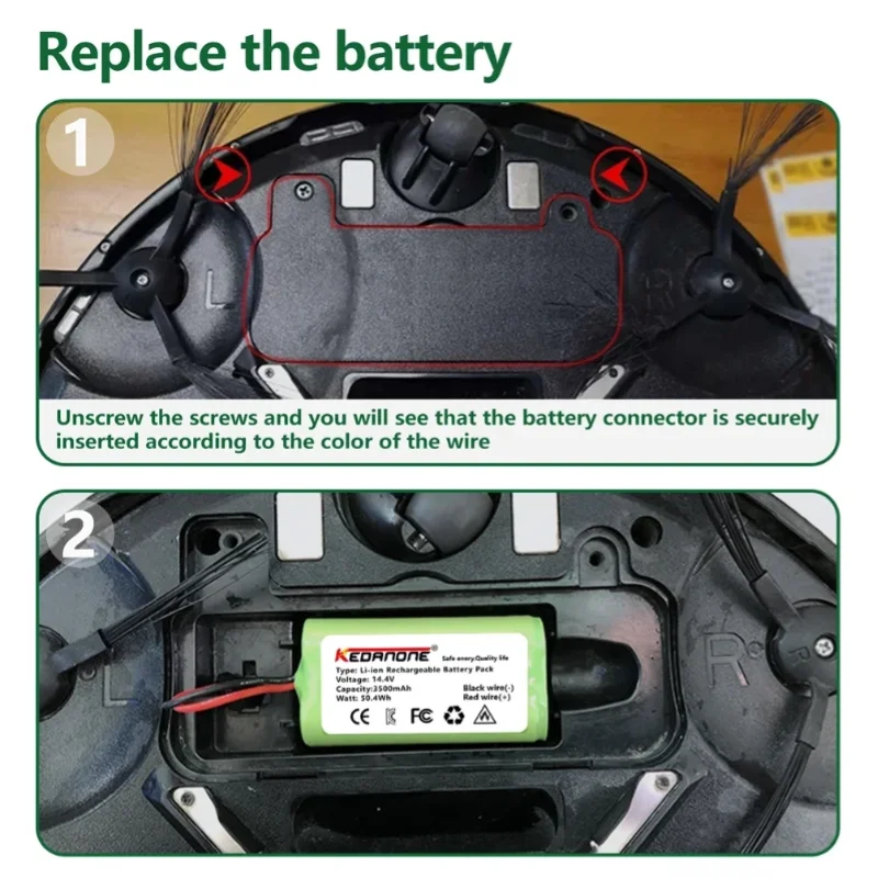 

2026 14.4V lithium ion battery for Conga Excellence 950 990 1090 1092 1190 1790 1990 Robovac 11S 15C 30C Max NETBOT S14 S15